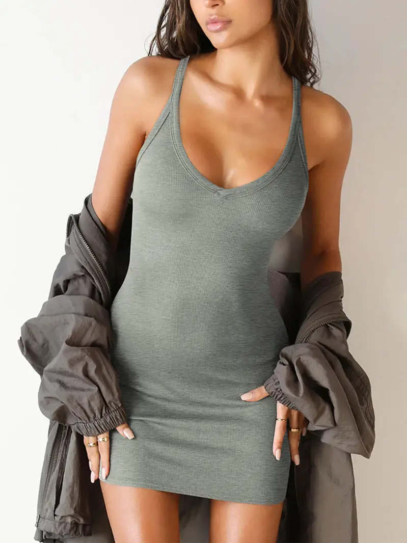 2026 Summer Strapless Bodycon Mini Skirt for Women Brown — feature 37