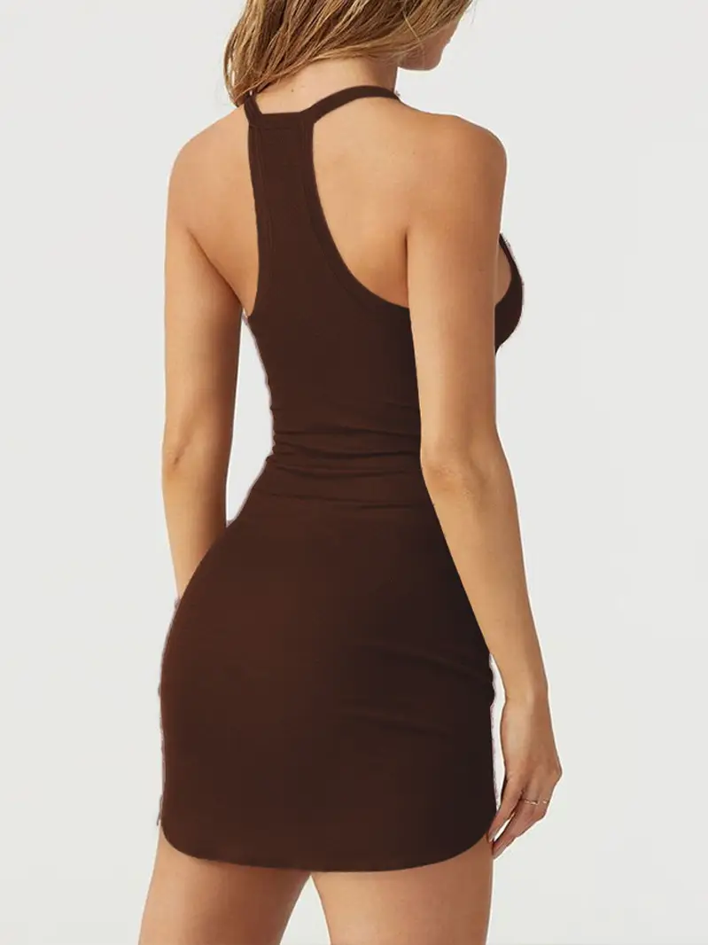 2026 Summer Strapless Bodycon Mini Skirt for Women Brown — feature 47