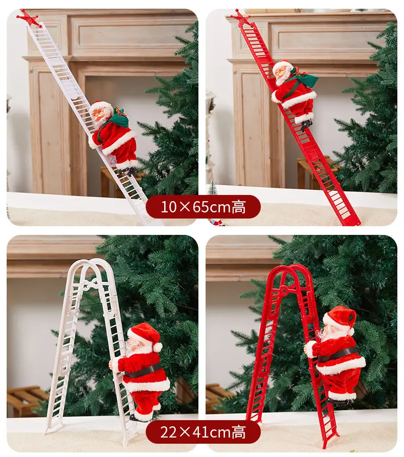 Santa Claus Electric Christmas Decorator with Antlers — feature 8