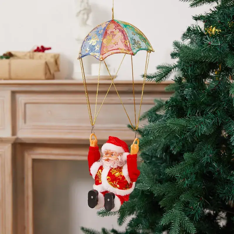 Santa Claus Electric Christmas Decorator with Antlers - Image 8