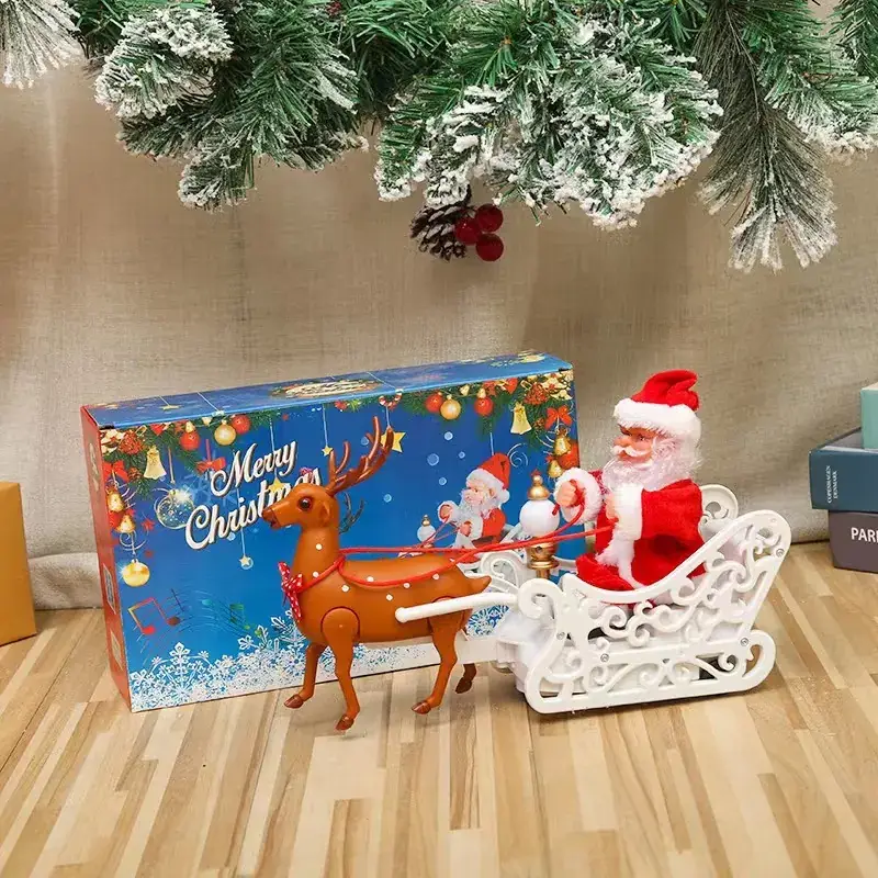Santa Claus Electric Christmas Decorator with Antlers - Image 7