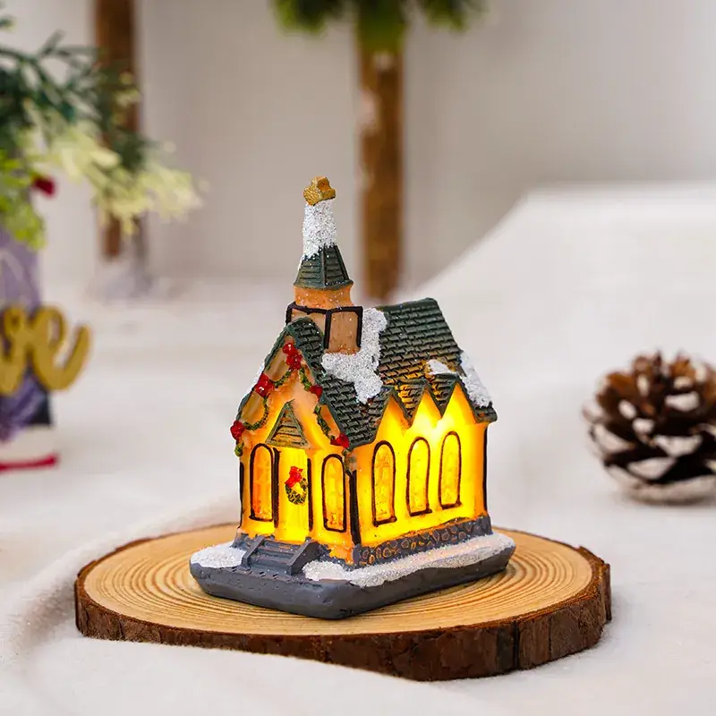 Luminous Small House Christmas Decor for Home - Image 2