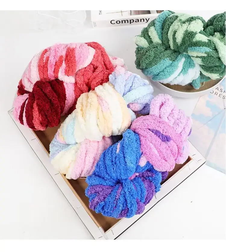 Thick ice line finger thick wool braided hat scarf line hand-woven blanket cat nest thick line manufacturers wholesale — feature 6