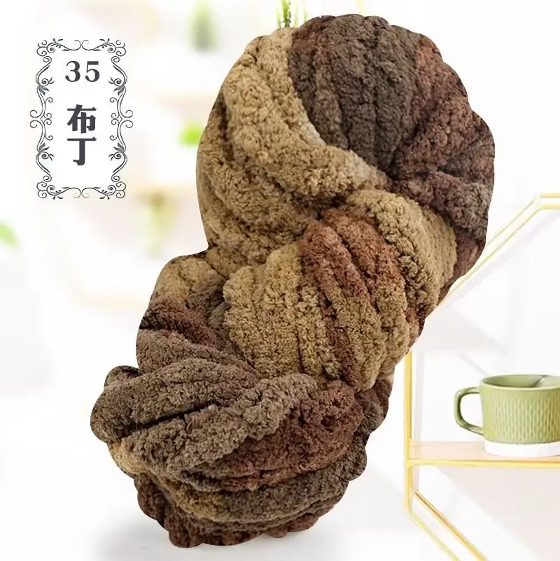 Thick ice line finger thick wool braided hat scarf line hand-woven blanket cat nest thick line manufacturers wholesale