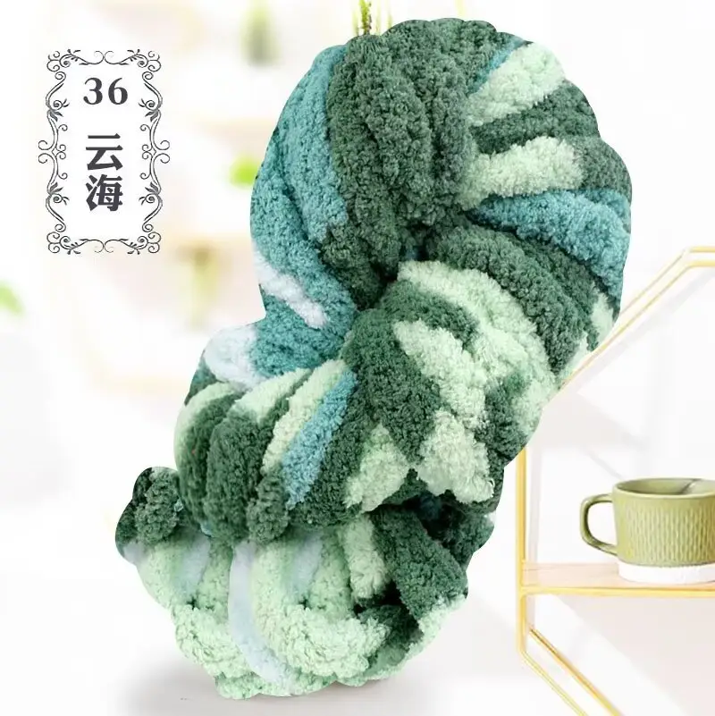 Thick ice line finger thick wool braided hat scarf line hand-woven blanket cat nest thick line manufacturers wholesale