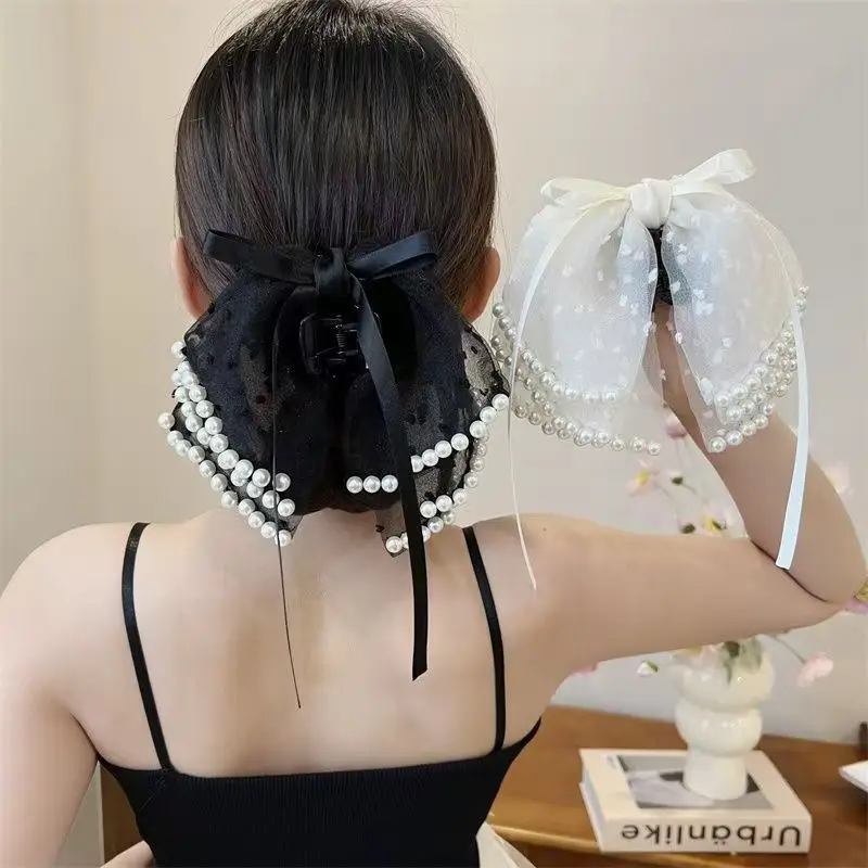 French Satin Oversized Bow Hairpin for Women - Image 20