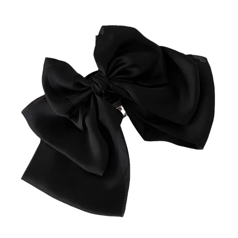 French Satin Oversized Bow Hairpin for Women - Image 22