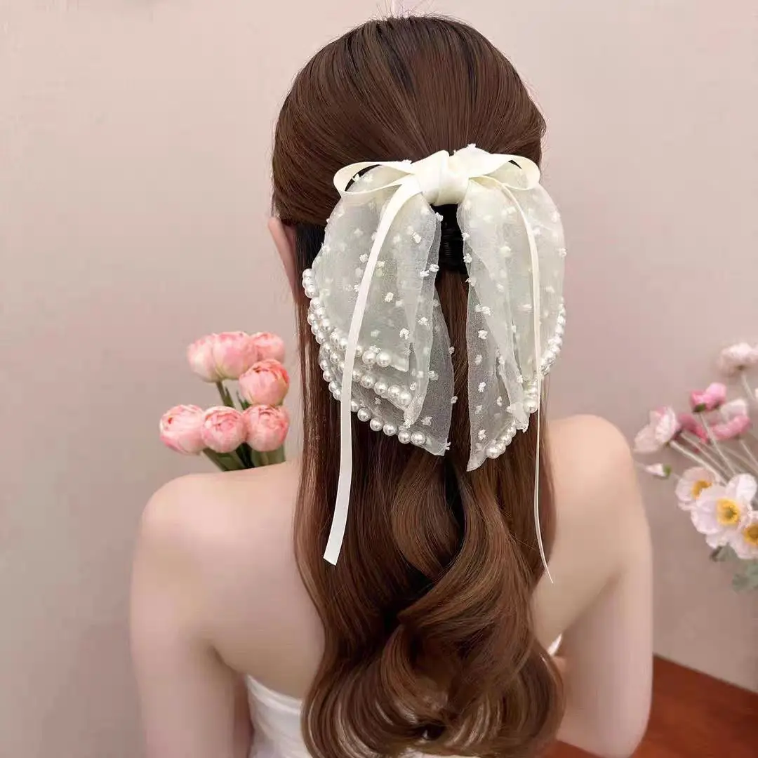 French Satin Oversized Bow Hairpin for Women - Image 15