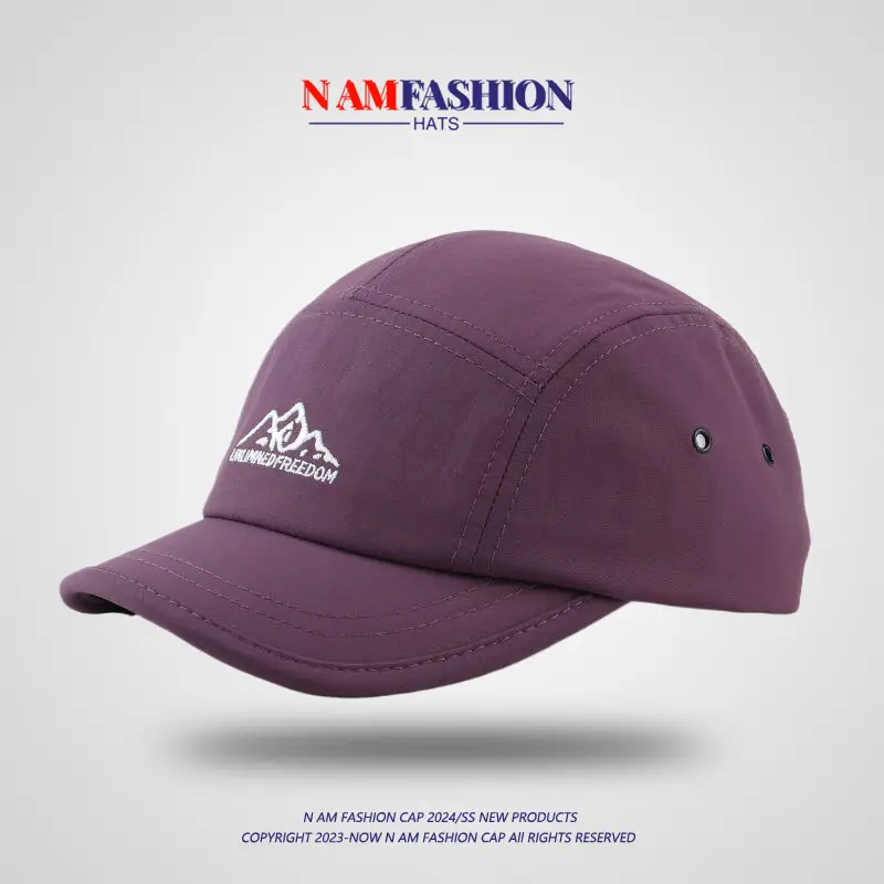 Japanese Style Men's Purple Short-Brim Cap — feature 11