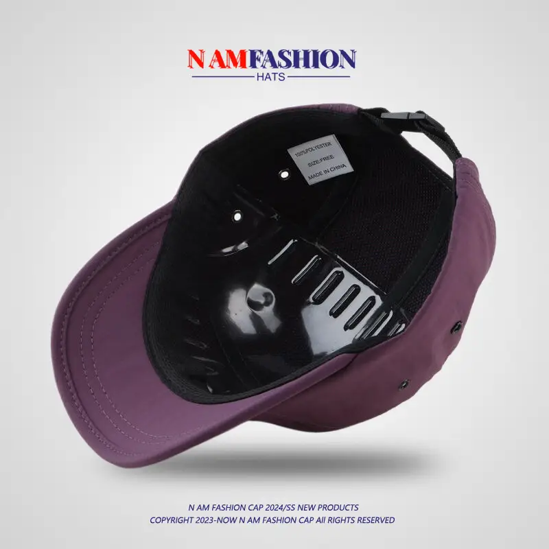 Japanese Style Men's Purple Short-Brim Cap — feature 14