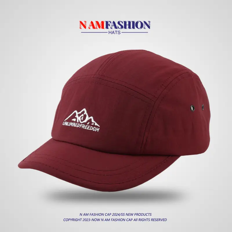 Japanese Style Men's Purple Short-Brim Cap