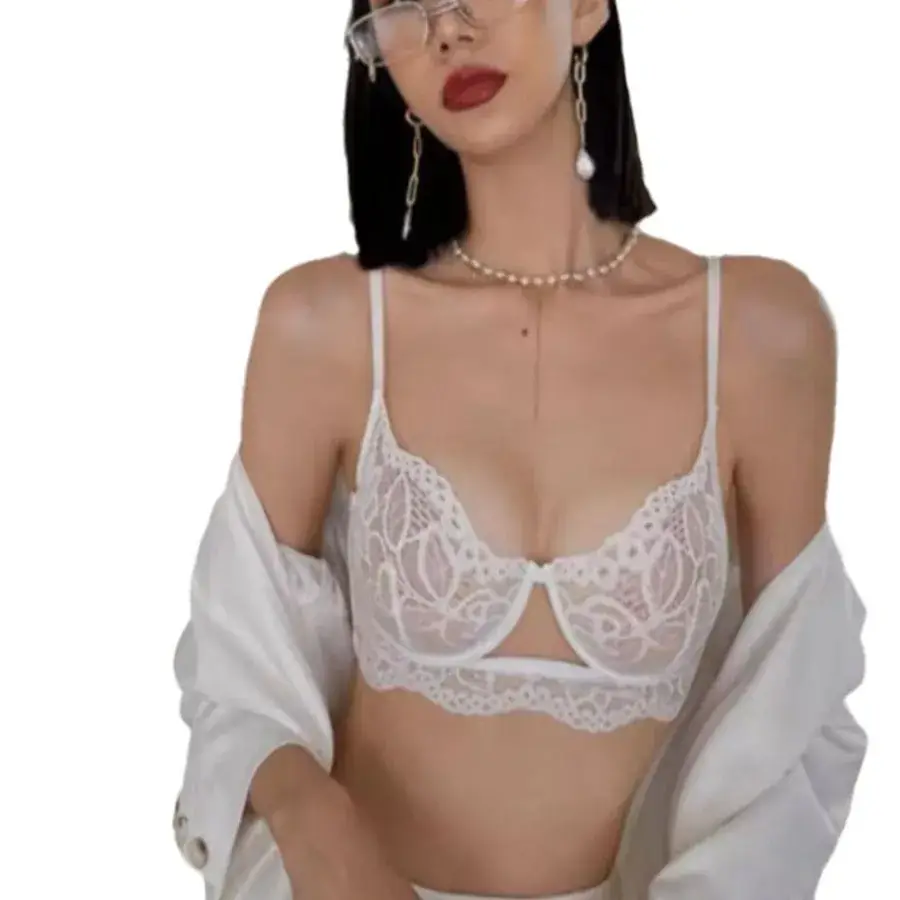 Black Lace Underwear Big Cup Anti-Sagging Bra - Image 7