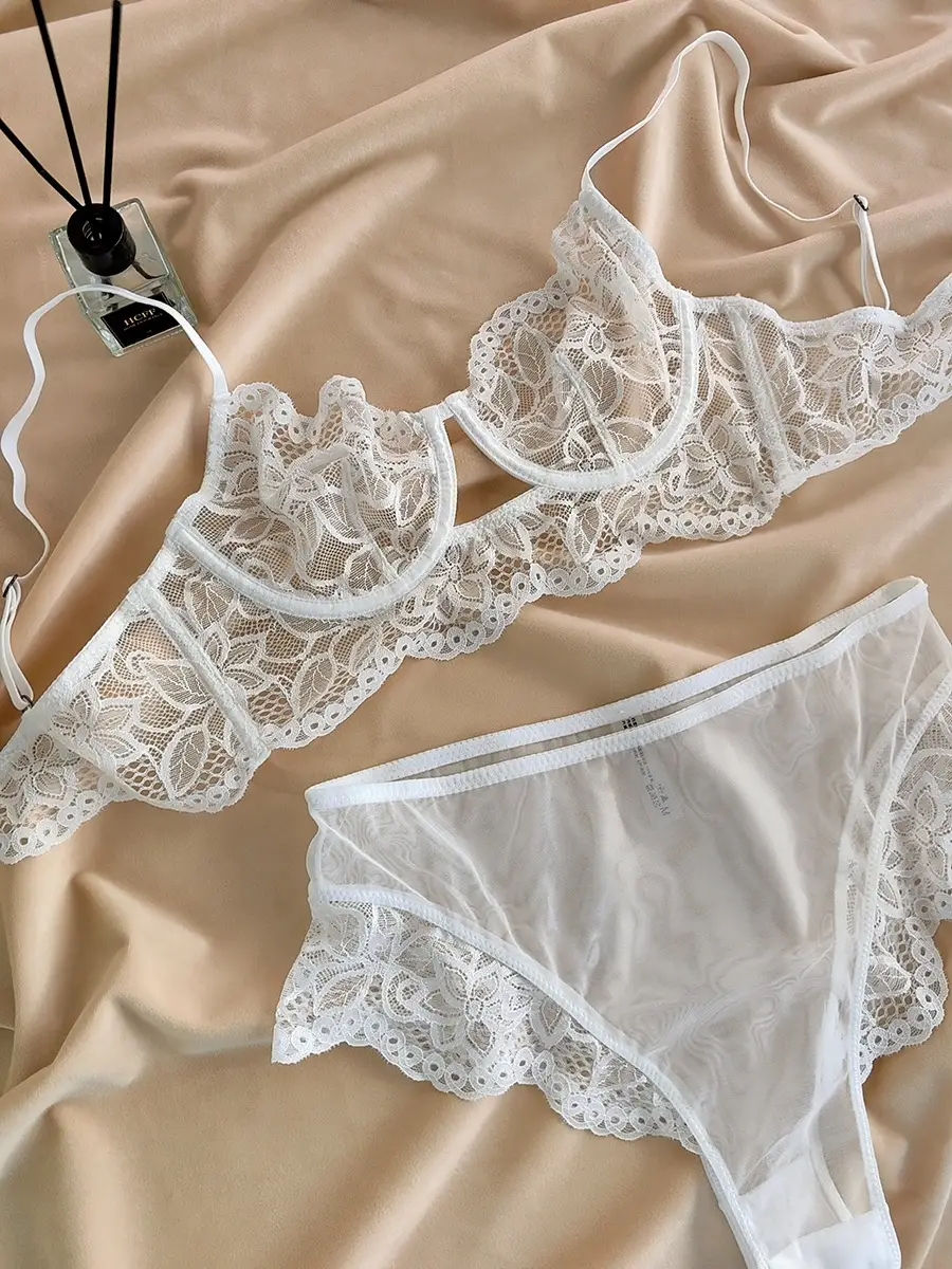 Black Lace Underwear Big Cup Anti-Sagging Bra — feature 14
