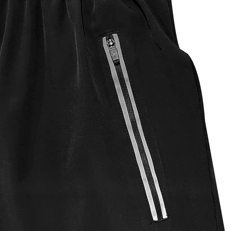 Men Grey Five Point Zip Shorts Summer Wear — feature 19