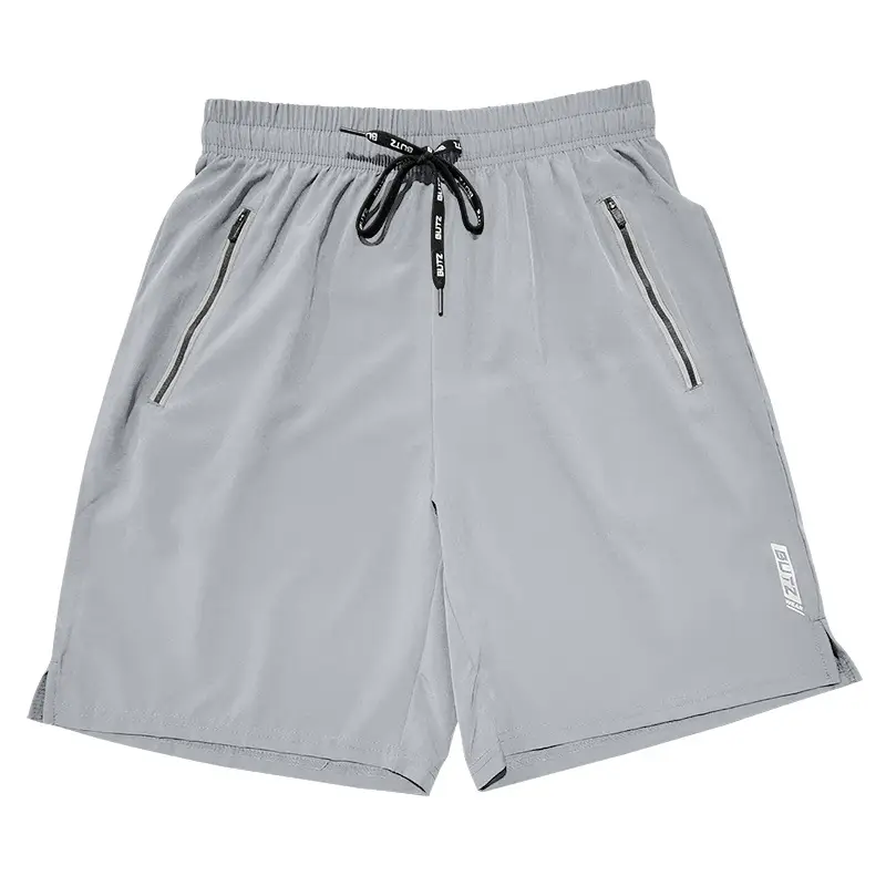 Men Grey Five Point Zip Shorts Summer Wear — feature 26