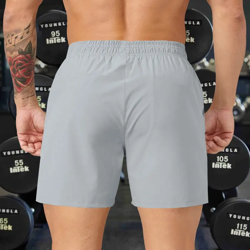 Men Grey Five Point Zip Shorts Summer Wear — feature 39