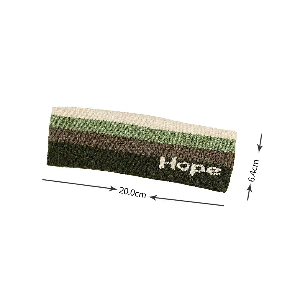 Cross-border Hair Band with Letter Knit Wide Brim