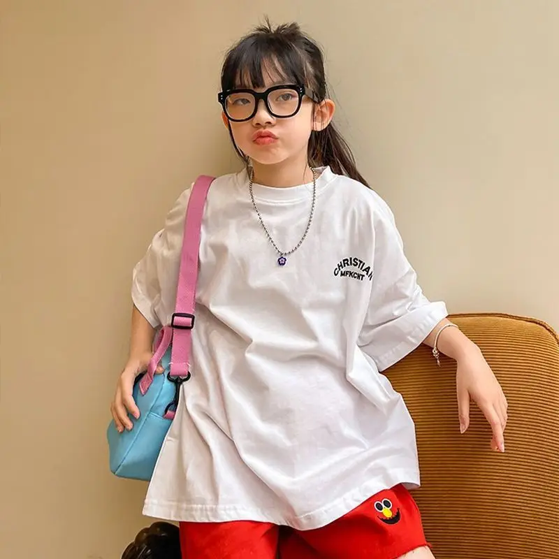 White Graphic T-Shirt for Boys Girls Summer Casual Wear — feature 25