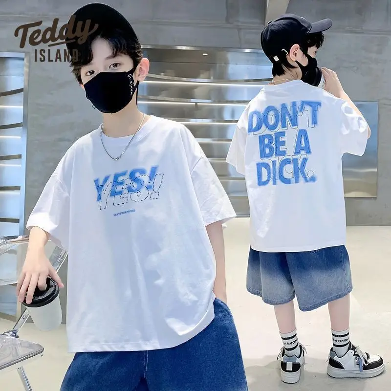 White Graphic T-Shirt for Boys Girls Summer Casual Wear — feature 27