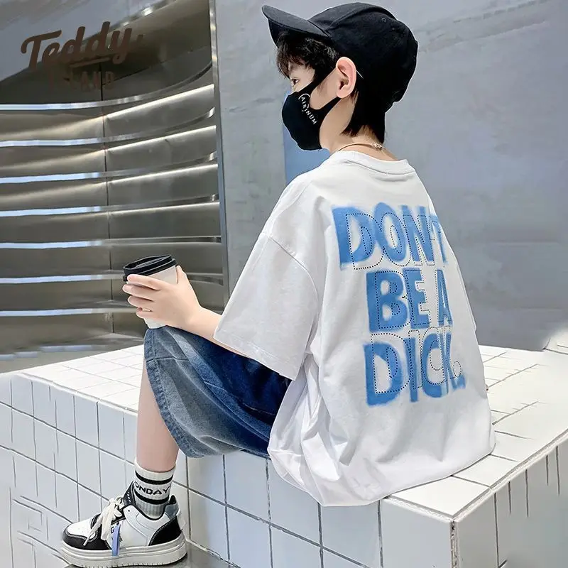 White Graphic T-Shirt for Boys Girls Summer Casual Wear — feature 28