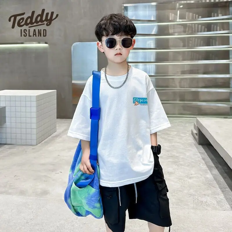 White Graphic T-Shirt for Boys Girls Summer Casual Wear — feature 29