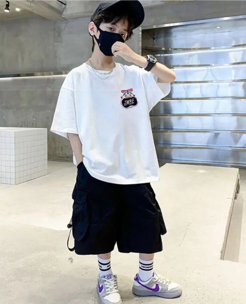 White Graphic T-Shirt for Boys Girls Summer Casual Wear — feature 4
