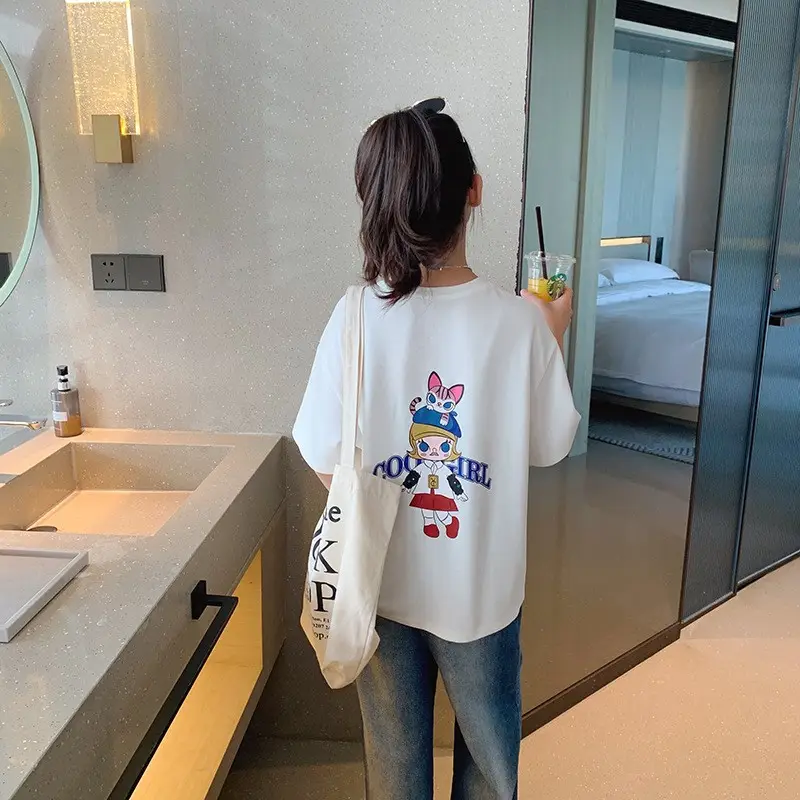 Kids Cotton T-Shirt White Summer Boys Medium — feature 17