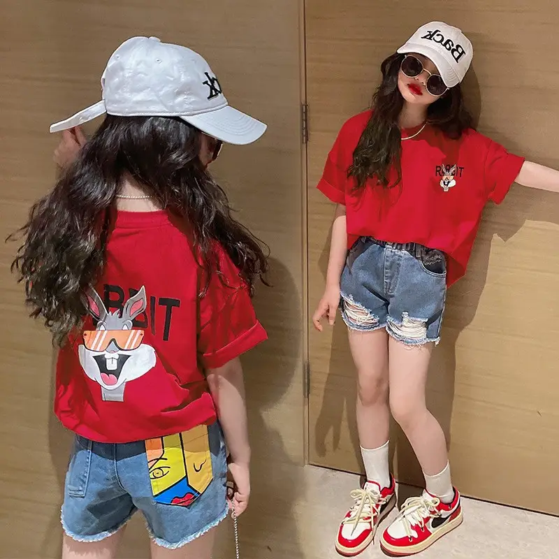 Kids Cotton T-Shirt White Summer Boys Medium — feature 23
