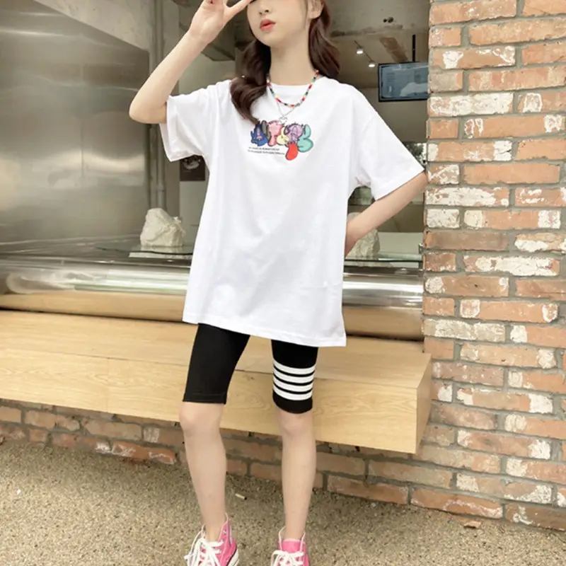 Kids Cotton T-Shirt White Summer Boys Medium — feature 24
