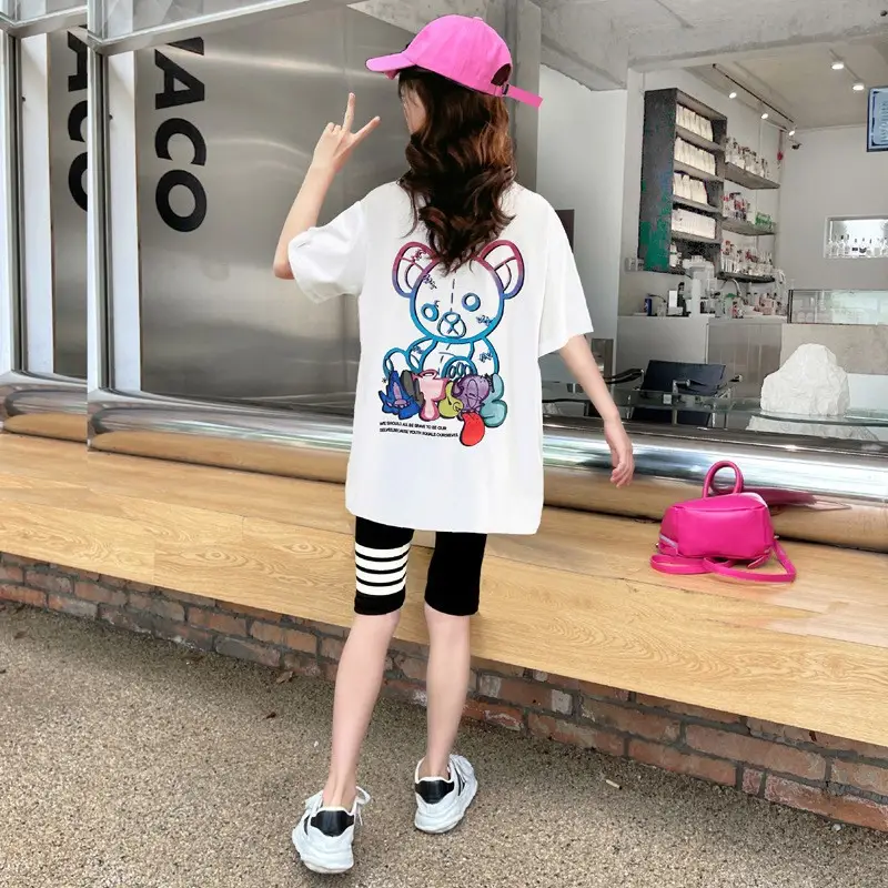 Kids Cotton T-Shirt White Summer Boys Medium — feature 25
