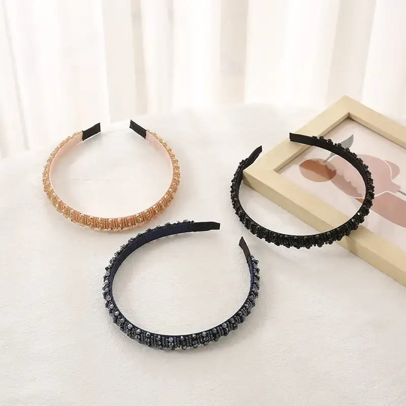 Women's Cross-Country Rhinestone Headband with Diamond Baroque Design - Image 9