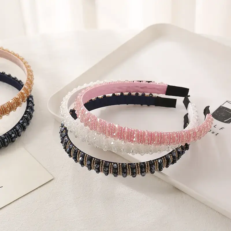 Women's Cross-Country Rhinestone Headband with Diamond Baroque Design - Image 10