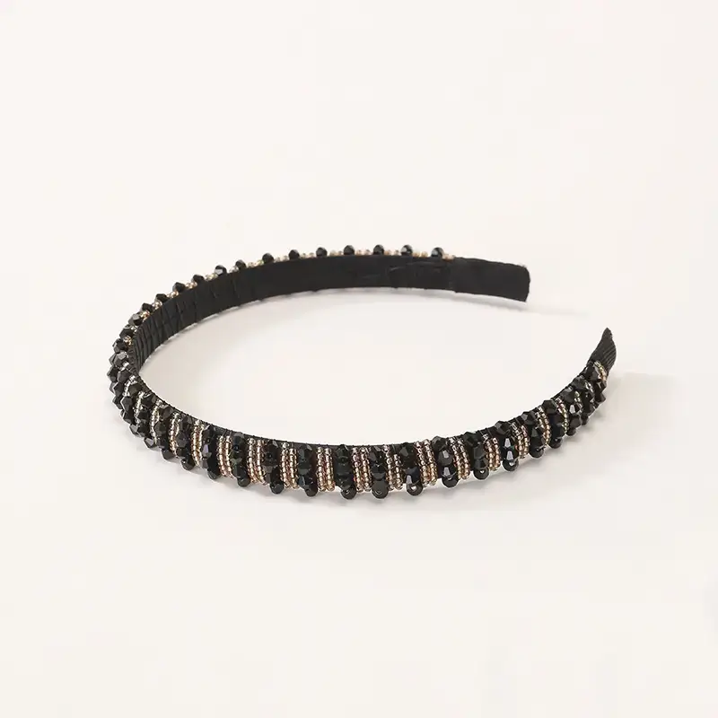 Women's Cross-Country Rhinestone Headband with Diamond Baroque Design - Image 2