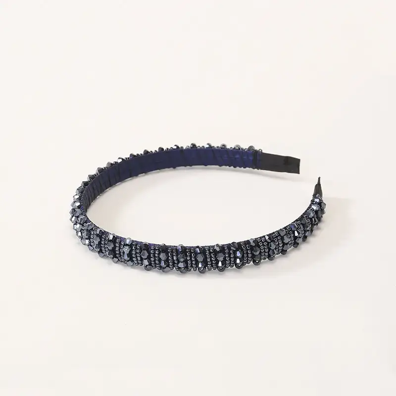 Women's Cross-Country Rhinestone Headband with Diamond Baroque Design - Image 3