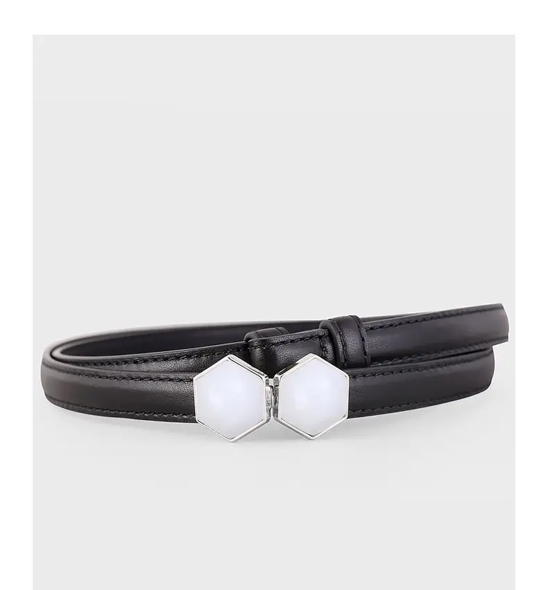 Women's Korean Style Belt Buckle with White Beads — feature 17