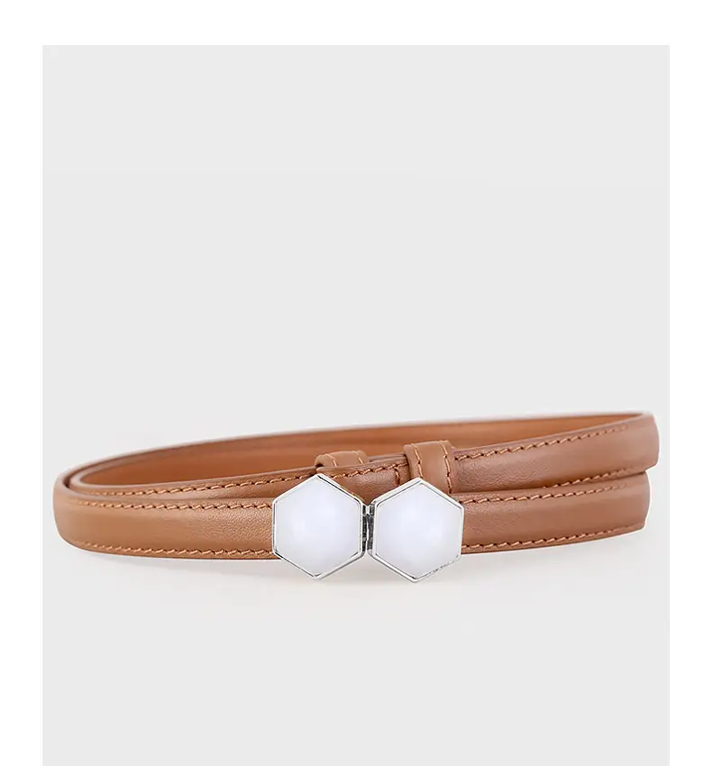 Women's Korean Style Belt Buckle with White Beads — feature 18