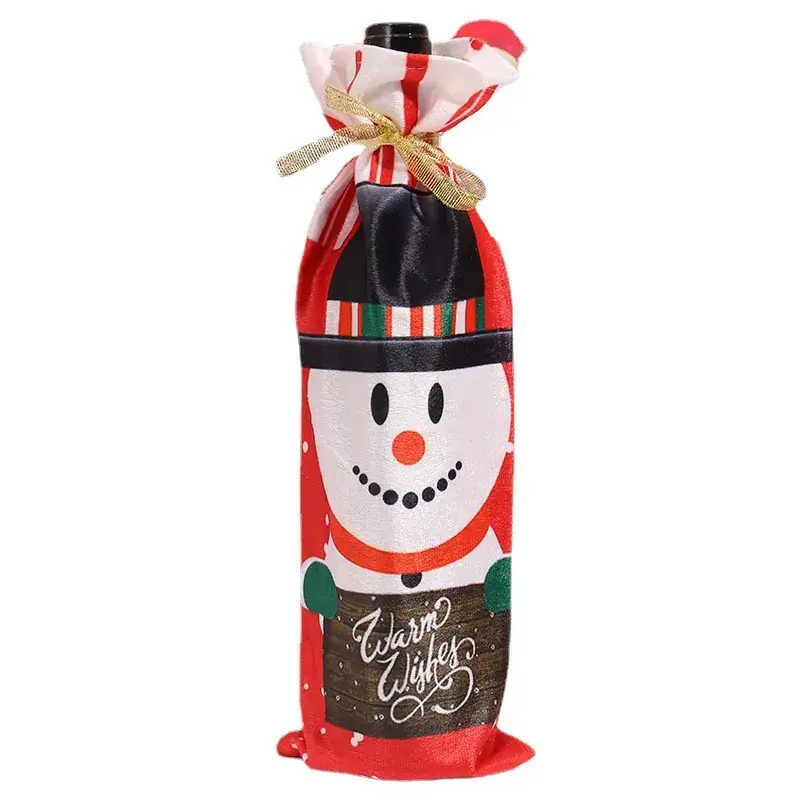 New Christmas Decorations Holiday Home Dining Table Christmas Wine Bottle Set - Image 8