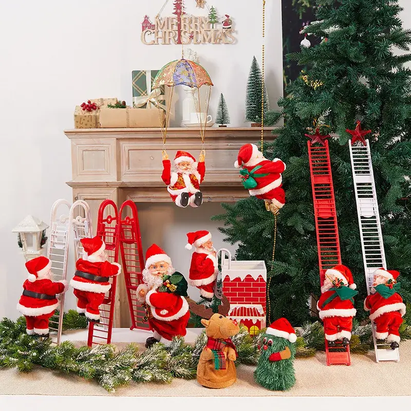 Santa Claus Electric Christmas Decorator with Umbrella - Image 27