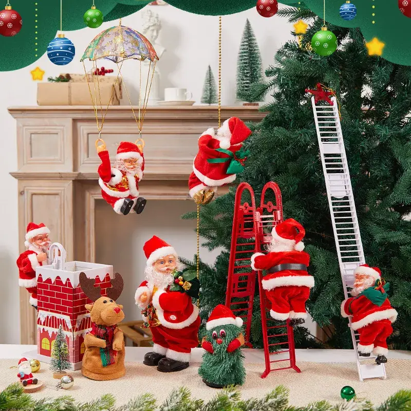Santa Claus Electric Christmas Decorator with Umbrella - Image 28