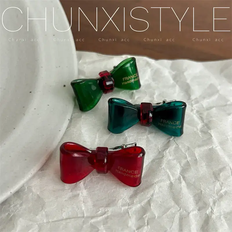 Chunaxi Style French Hairpin Clips Red Green 2024 - Image 8