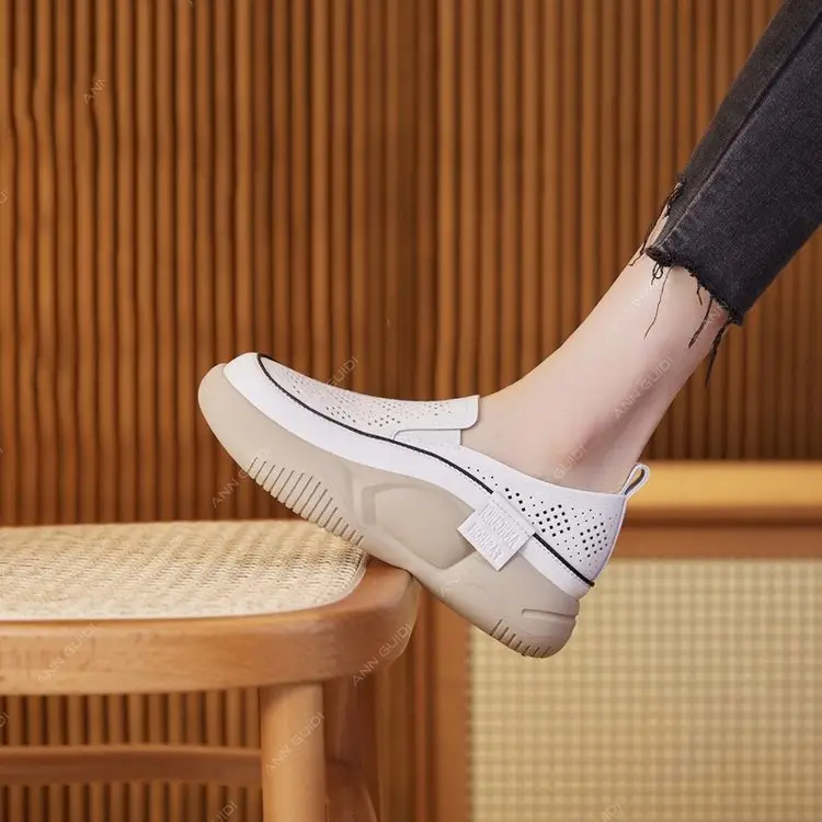 Vintage Women's Slip-On Sandals Yellow White 2024 — feature 12