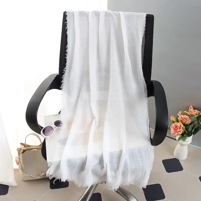 New Spring Summer Cotton Linen Muslim Turban Large Sunscreen Shawl - Image 14