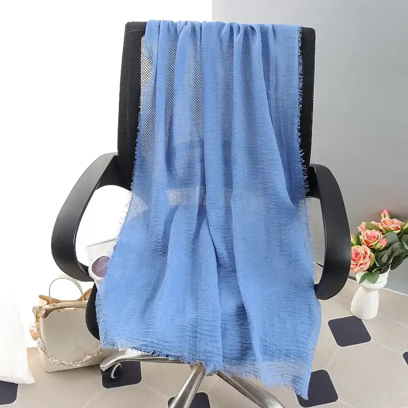 New Spring Summer Cotton Linen Muslim Turban Large Sunscreen Shawl - Image 42