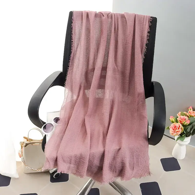 New Spring Summer Cotton Linen Muslim Turban Large Sunscreen Shawl - Image 9