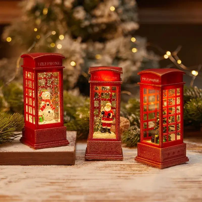 Christmas Wind Lamp Santa Claus Red Crystal Decor - Image 20
