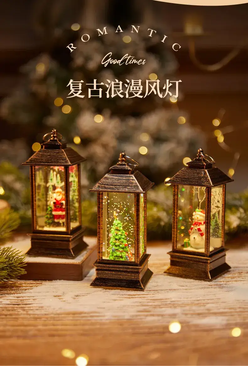 Christmas Wind Lamp Santa Claus Red Crystal Decor — feature 11