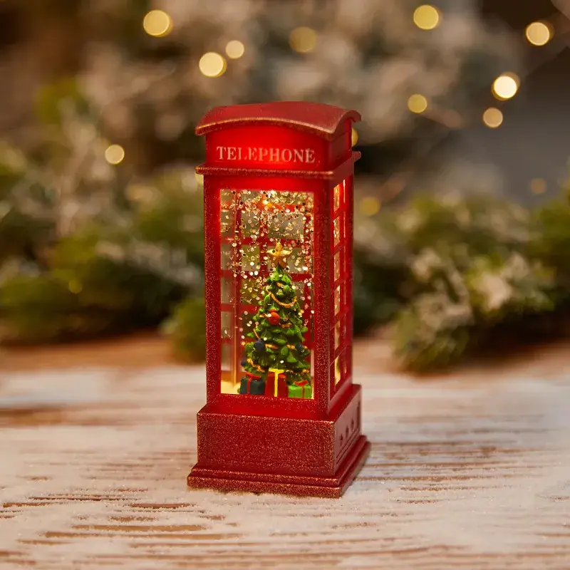 Christmas Wind Lamp Santa Claus Red Crystal Decor - Image 3