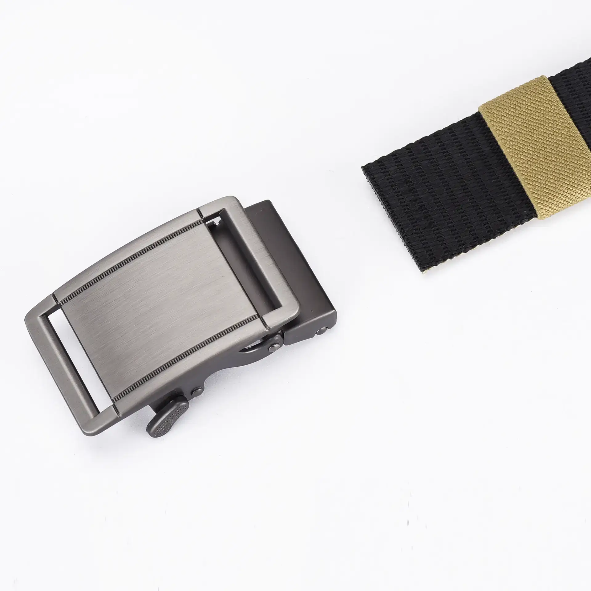 Men's Reversible Rotatable Automatic Buckle Belt Black Gold - Image 8