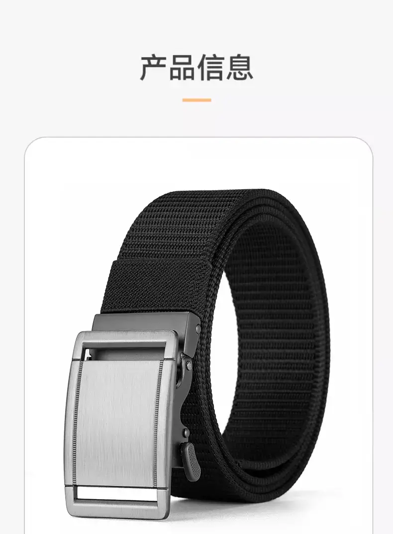 Men's Reversible Rotatable Automatic Buckle Belt Black Gold — feature 44