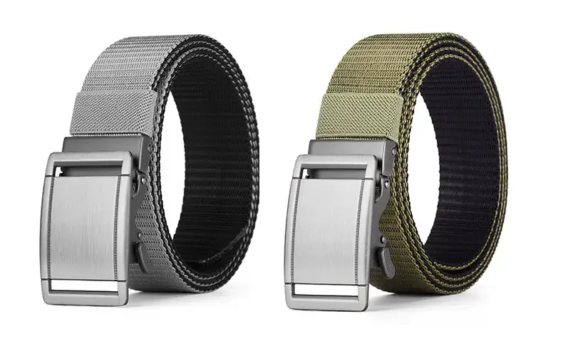 Men's Reversible Rotatable Automatic Buckle Belt Black Gold — feature 49